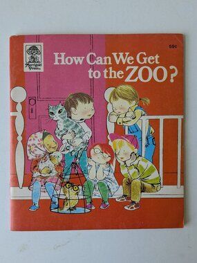 5/$15 Kids Book How Can We Get to the Zoo Reader 1953 Merrigold PreK Reading